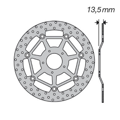 Disque de frein FE.FL93503