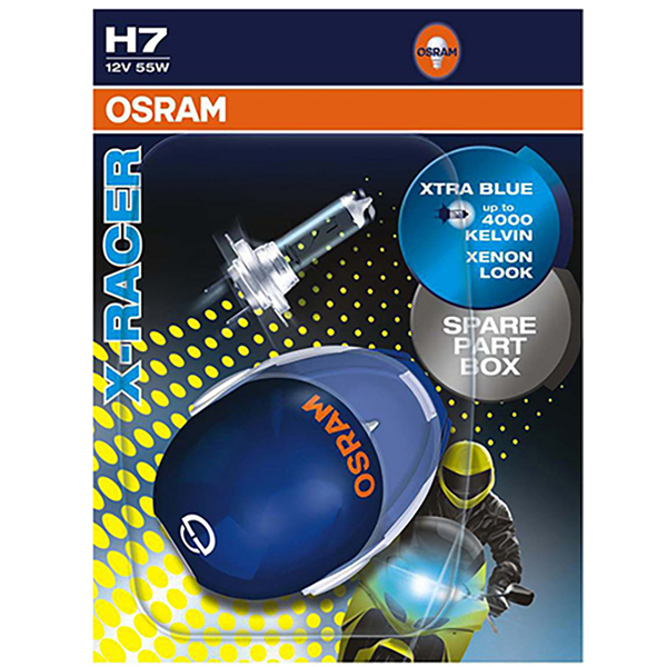 Ampoule H4 Night Racer 50 Osram moto : , ampoule de moto