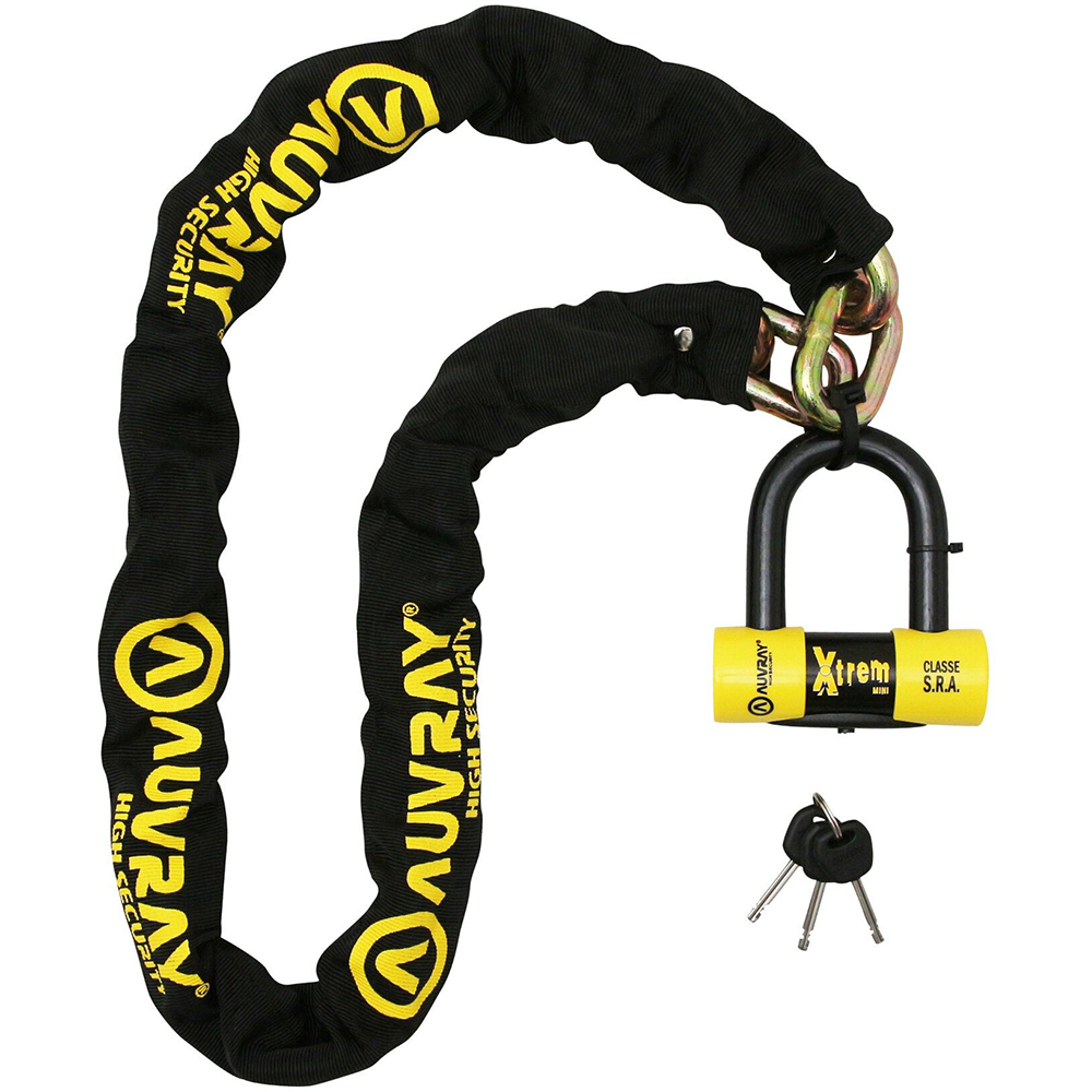 Chaîne antivol lasso 120 cm + U 69 mm - SRA Xena moto : www.dafy