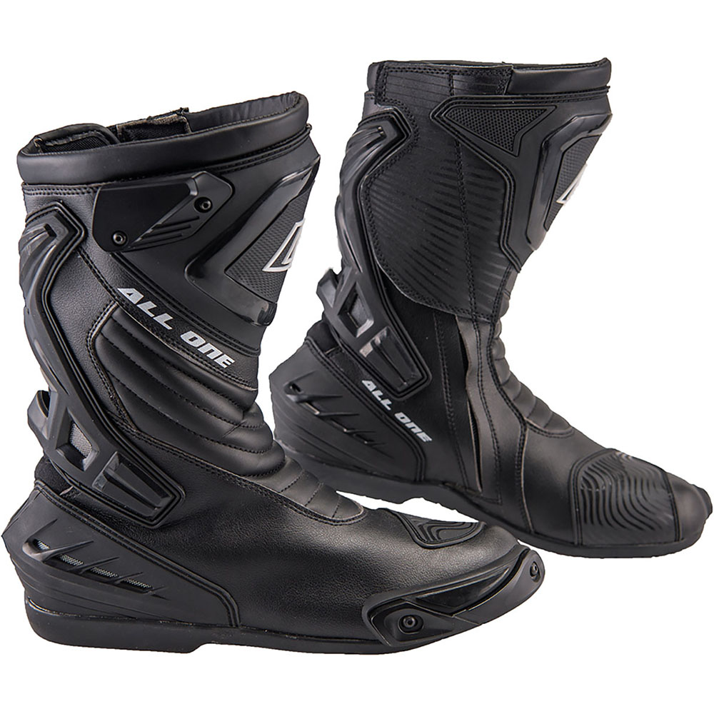 Bottes Moto Demi-botte A-pro - Cuir, étanche, Protections Cheville/tibia, Semelle Antidérapante, Tailles 40-46