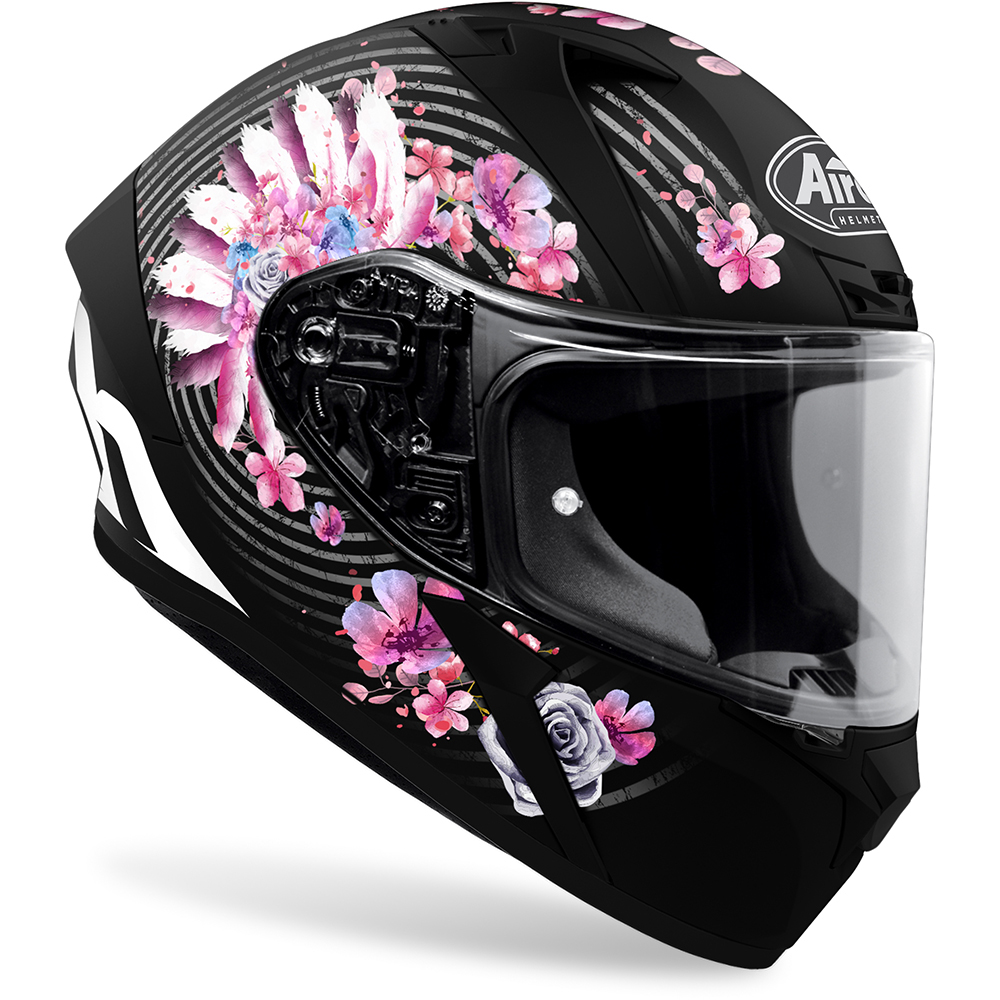 Airoh - Casque Valor Mad Noir / Rose / Blanc