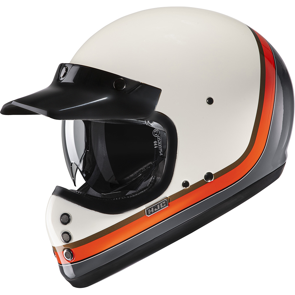 Casque Moto Femme Rétro Homme Casque Intégral Certifié DOT/ECE