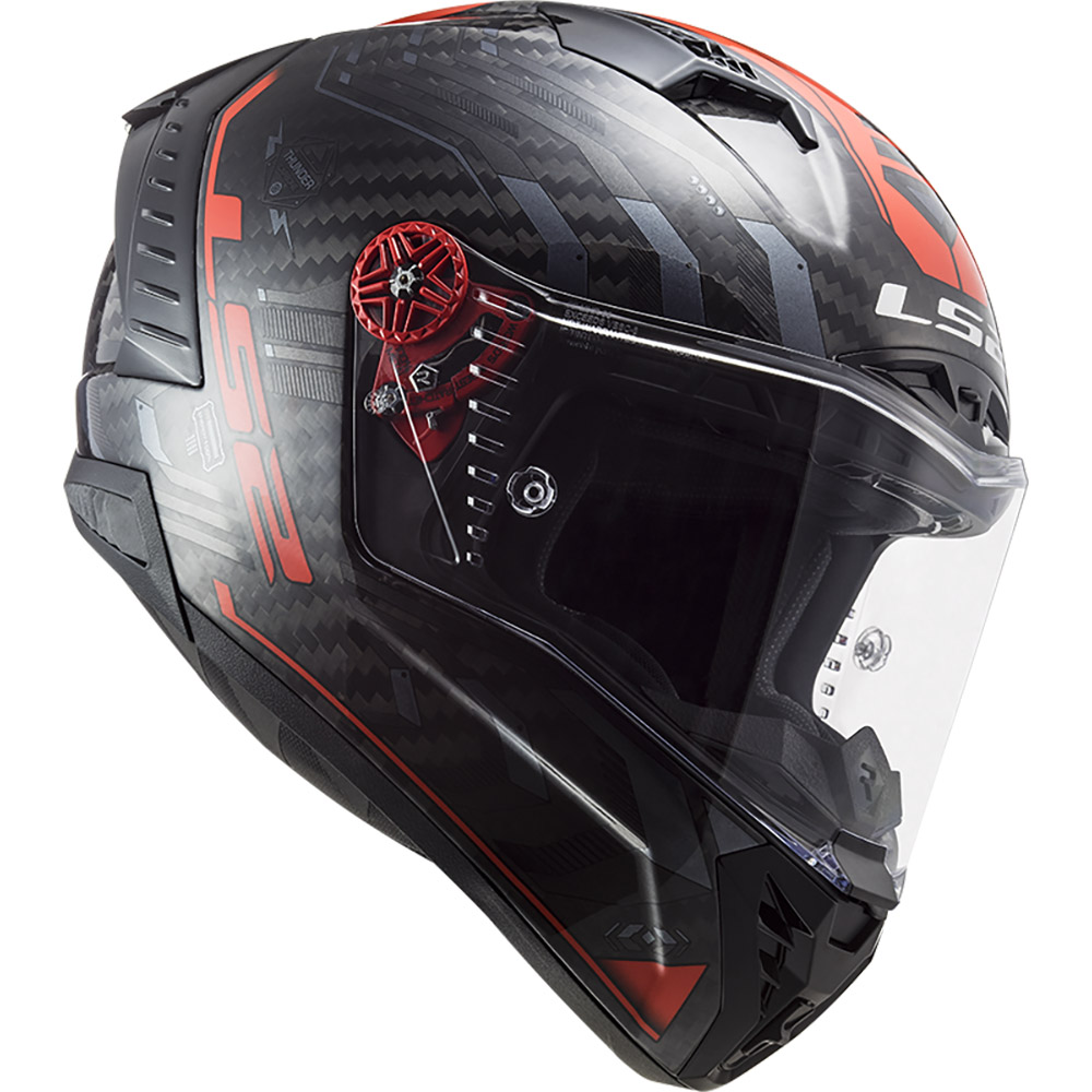 LS2 LS2 Casque Intégral Thunder Spoutnik Métal Carbone Et Rouge 