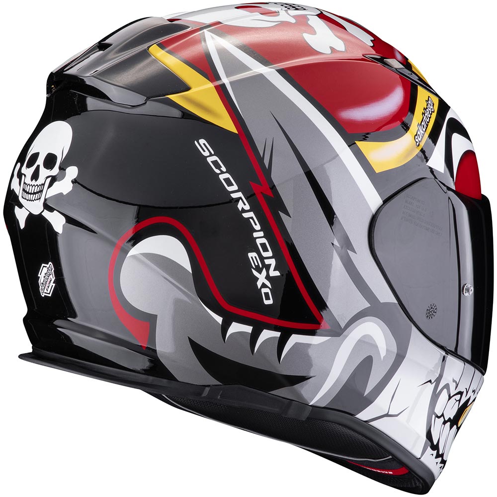 Casque Exo-491 Pirate Scorpion moto : , casque intégral de  moto