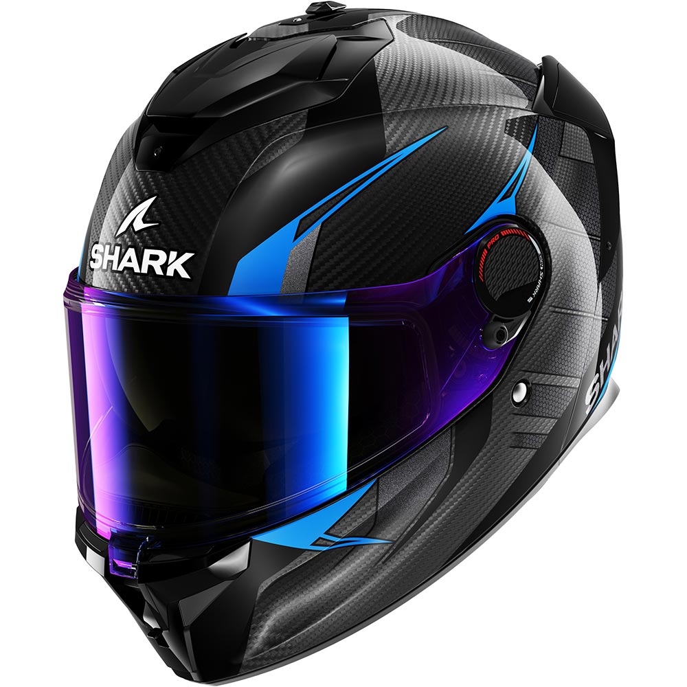 Casque Integral Moto avec Bluetooth, Casque Moto Fibre de Carbone