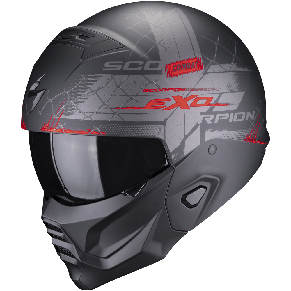 Casque Exo-Combat II Xenon Scorpion moto : , casque jet de  moto