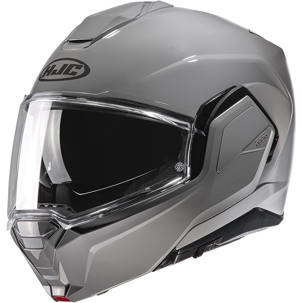 HJC casque intégral modulable en jet vintage FIBRE V90 moto scooter gris  métal