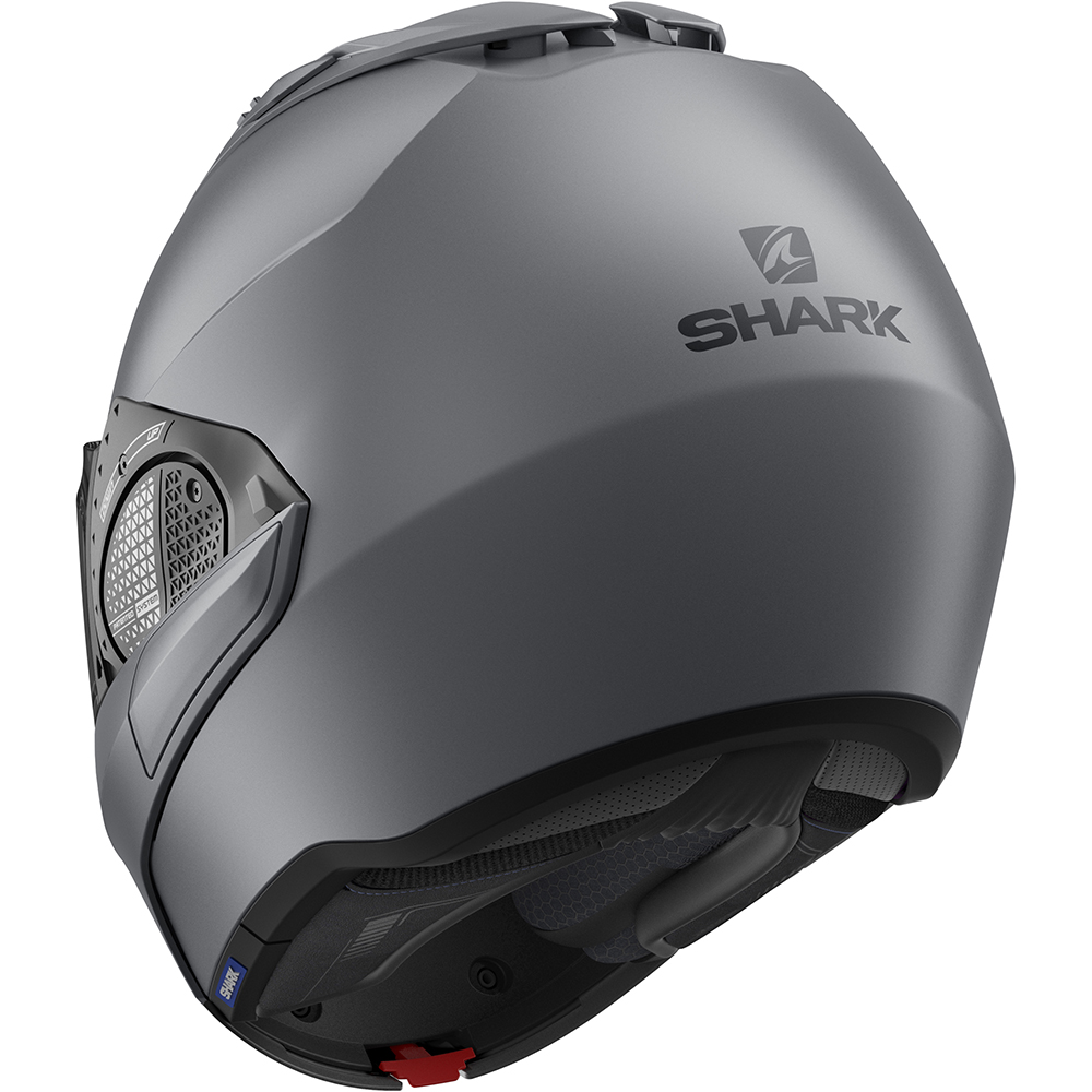 Casque moto modulable Shark Evo ES blanc anthracite mat A06