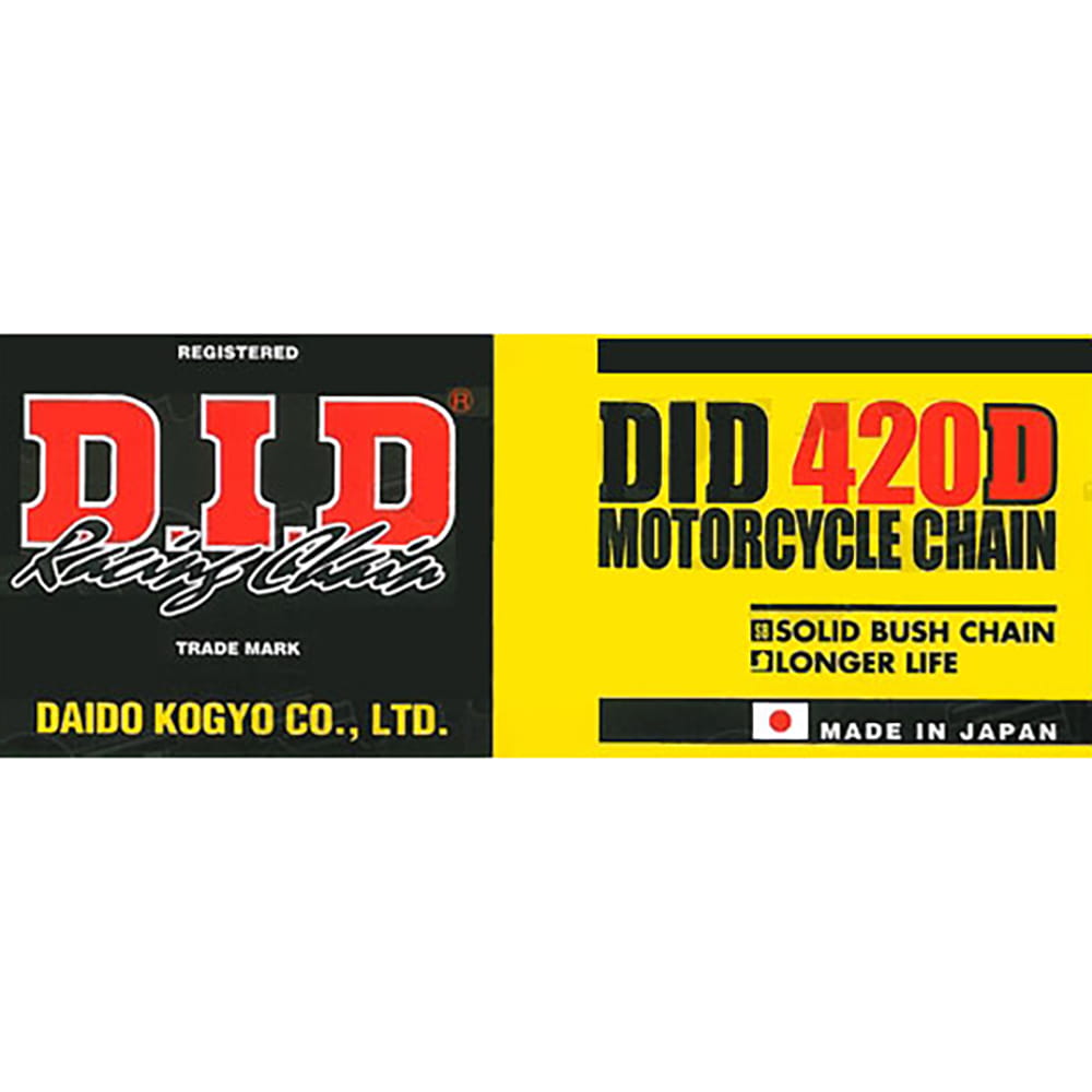 Chaîne Moto DID 420D - 118 Maillons Avec Clip De Verrouillage - Haute Résistance à L'usure, Remplacement Standard