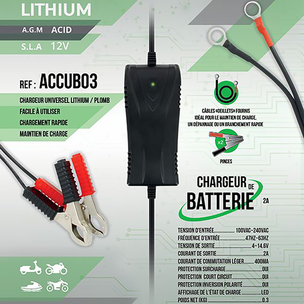 Chargeur de batterie ACCUB03