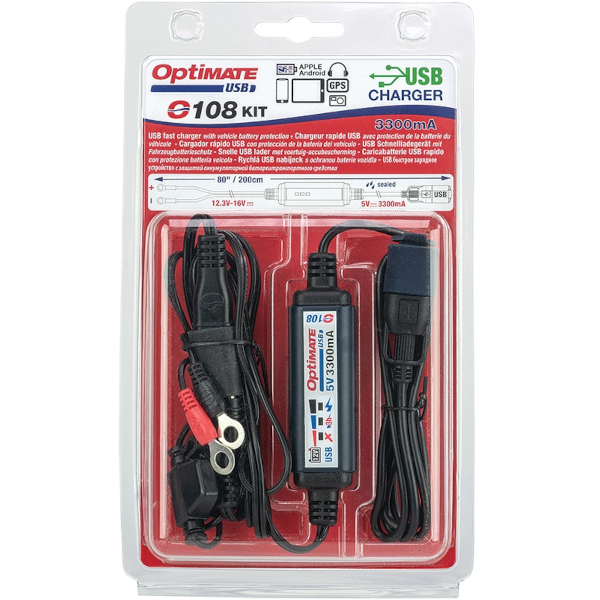 Chargeur USB Optimate O-108 + prolongateur T108