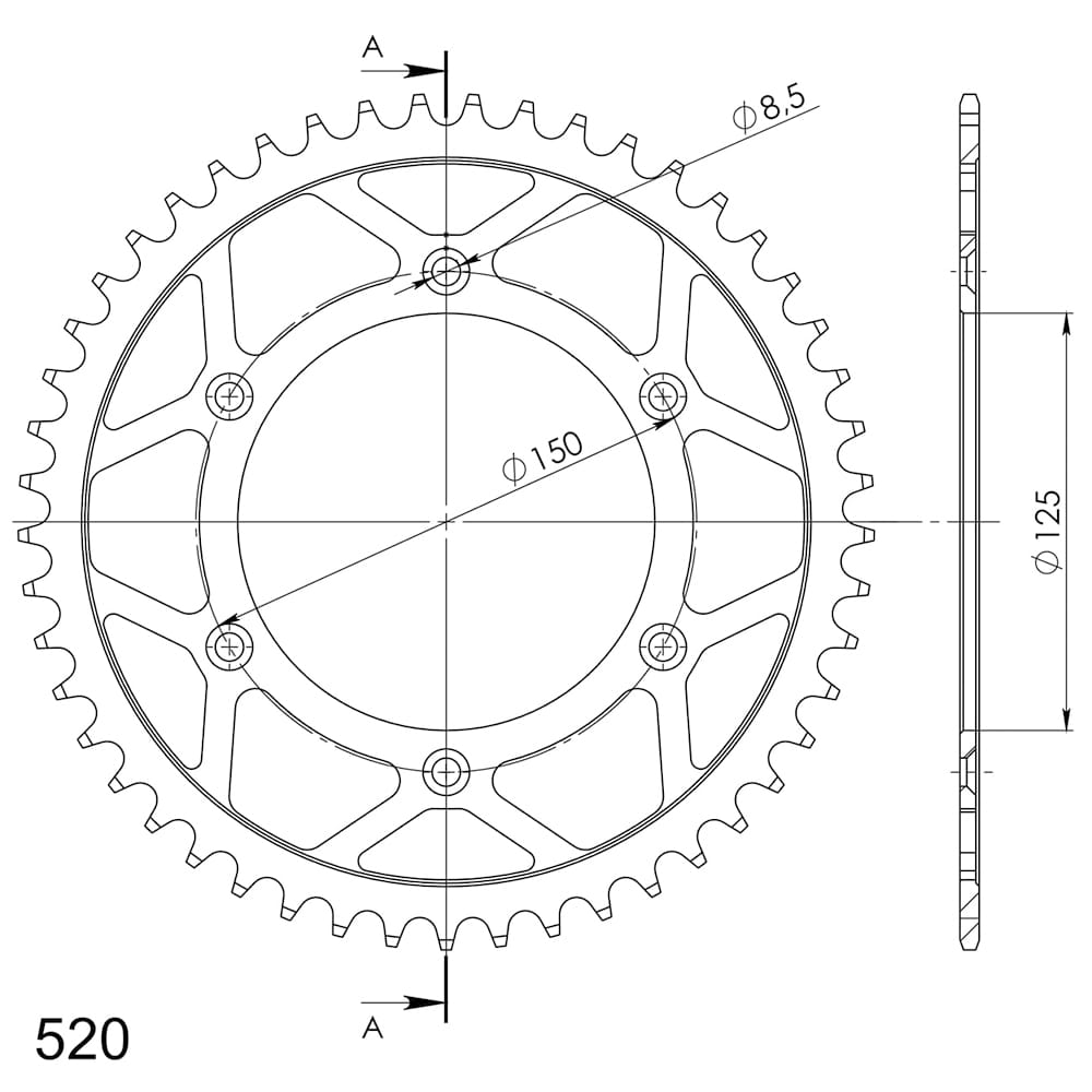 Couronne 49 dents | KTM / Husaberg / Husqvarna / Gas Gas - CO30449