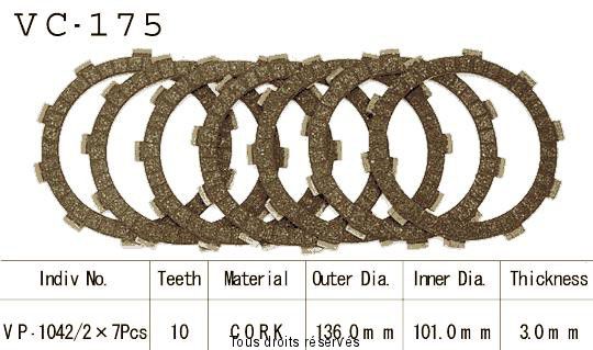 Disques garnis d'embrayage VC175