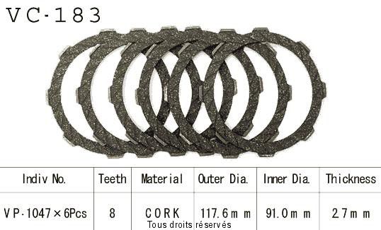 Disques garnis d'embrayage VC183