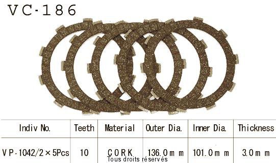 Disques garnis d'embrayage VC186