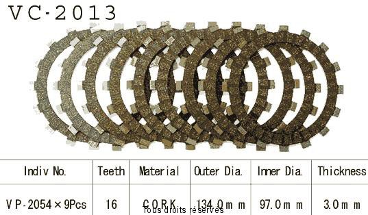 Disques garnis d'embrayage VC2013