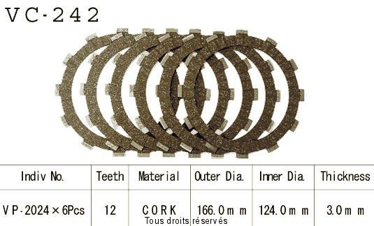 Disques garnis d'embrayage VC242