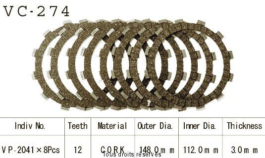 Disques garnis d'embrayage VC274