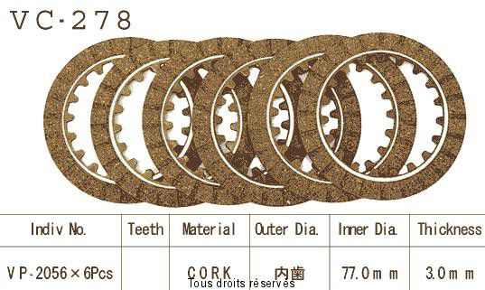 Disques garnis d'embrayage VC278