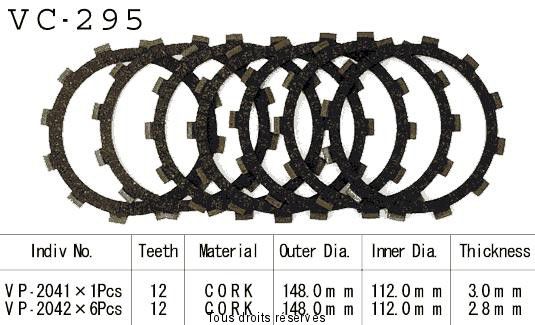 Disques garnis d'embrayage VC295