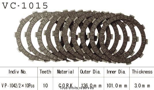 Disques garnis d'embrayage VC1015