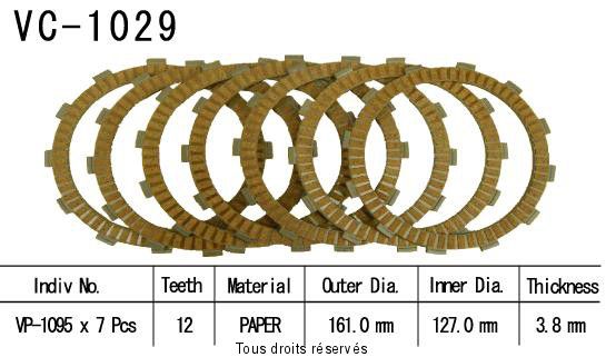 Disques garnis d'embrayage VC1029