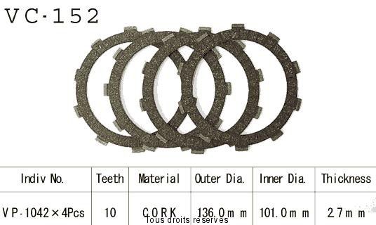 Disques garnis d'embrayage VC152