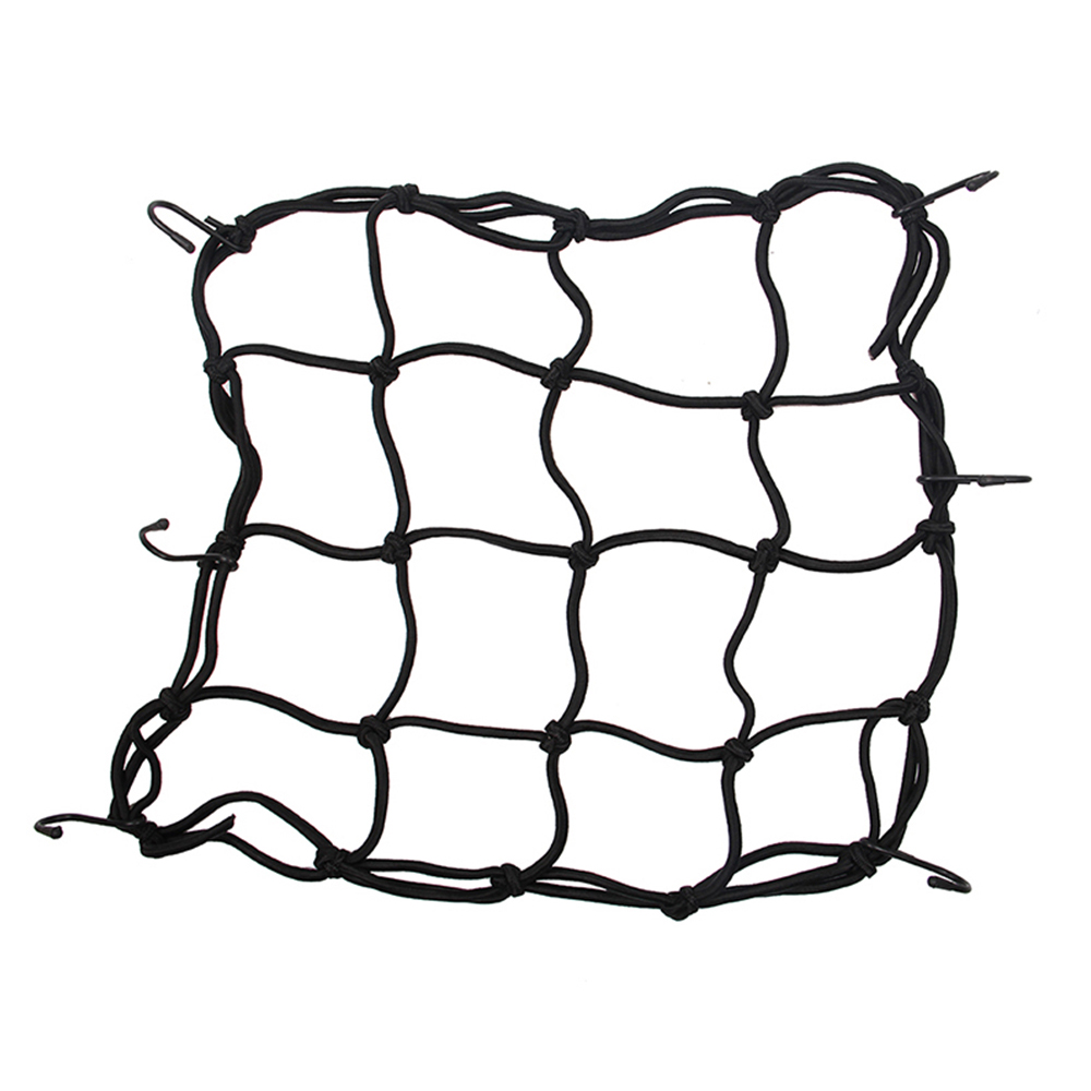 4 Pcs Filet Araignée Moto avec Crochets (40 X 40cm) et Tendeurs Elastique  (60cm) pour Fixer