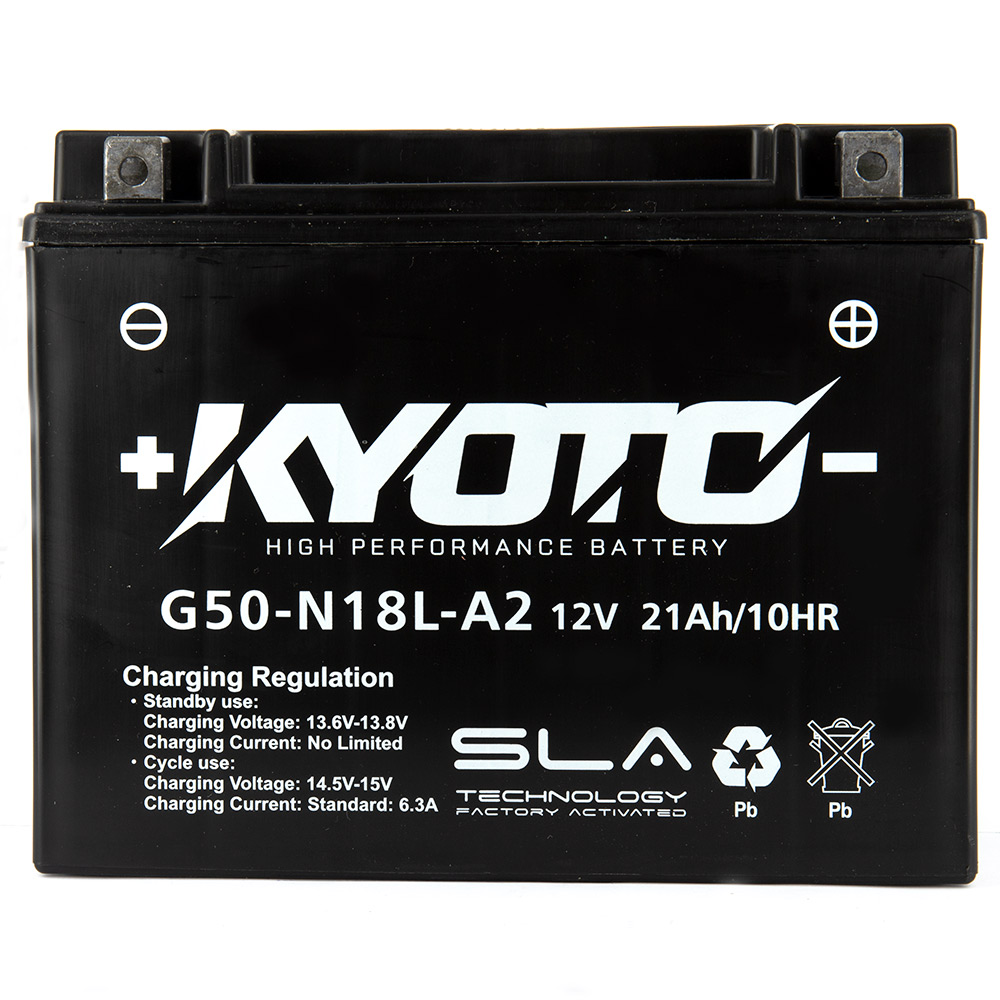 Batterie Kyoto SLA 12V 14Ah - Compatible Suzuki 750 GT 1973-1977 - Remplacement YB14L-A2 - Sans Entretien