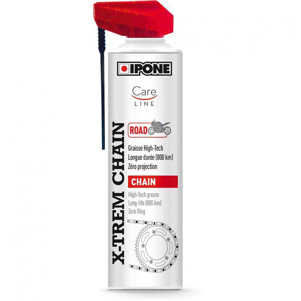 IPONE - Graisse de Chaîne pour Moto – Couleur Rouge - Formulation  anticorrosion– Résiste à l’eau – 250 ml