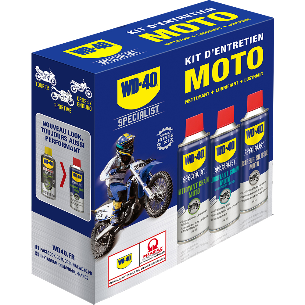 WD-40 - Kit entretien moto tripack