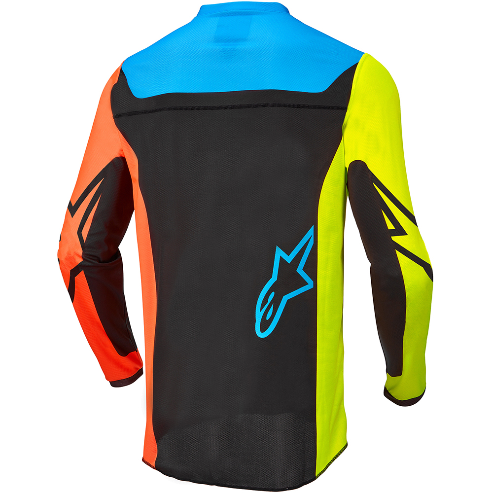 Alpinestars - Maillot Enfant Kids Racer Compass Noir / Jaune fluo / Orange  / Bleu