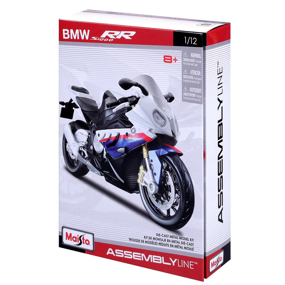 Universal - (Jaune) 1: 12 BMW S1000RR Moto de course Moto en