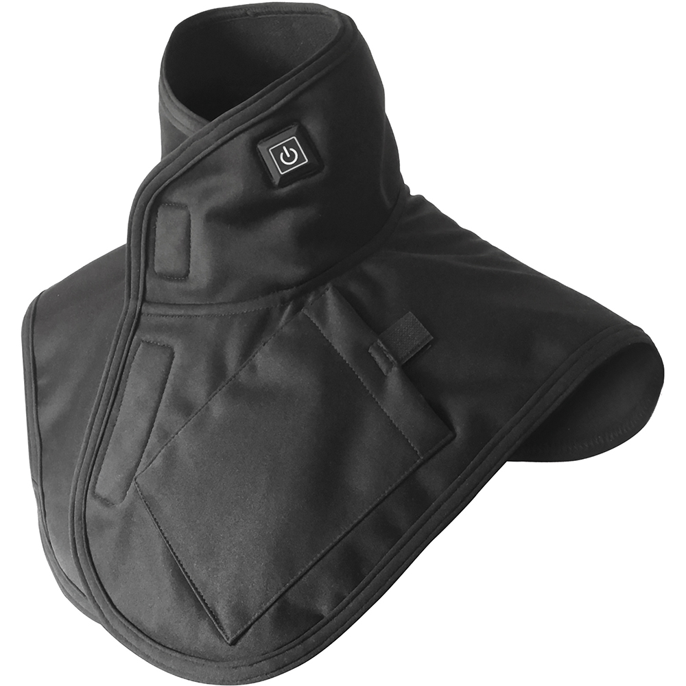 Tour De Cou En Cuir Vachette A-pro Pour Moto - Noir, Doublure Coton, Taille Unique, Zip Central