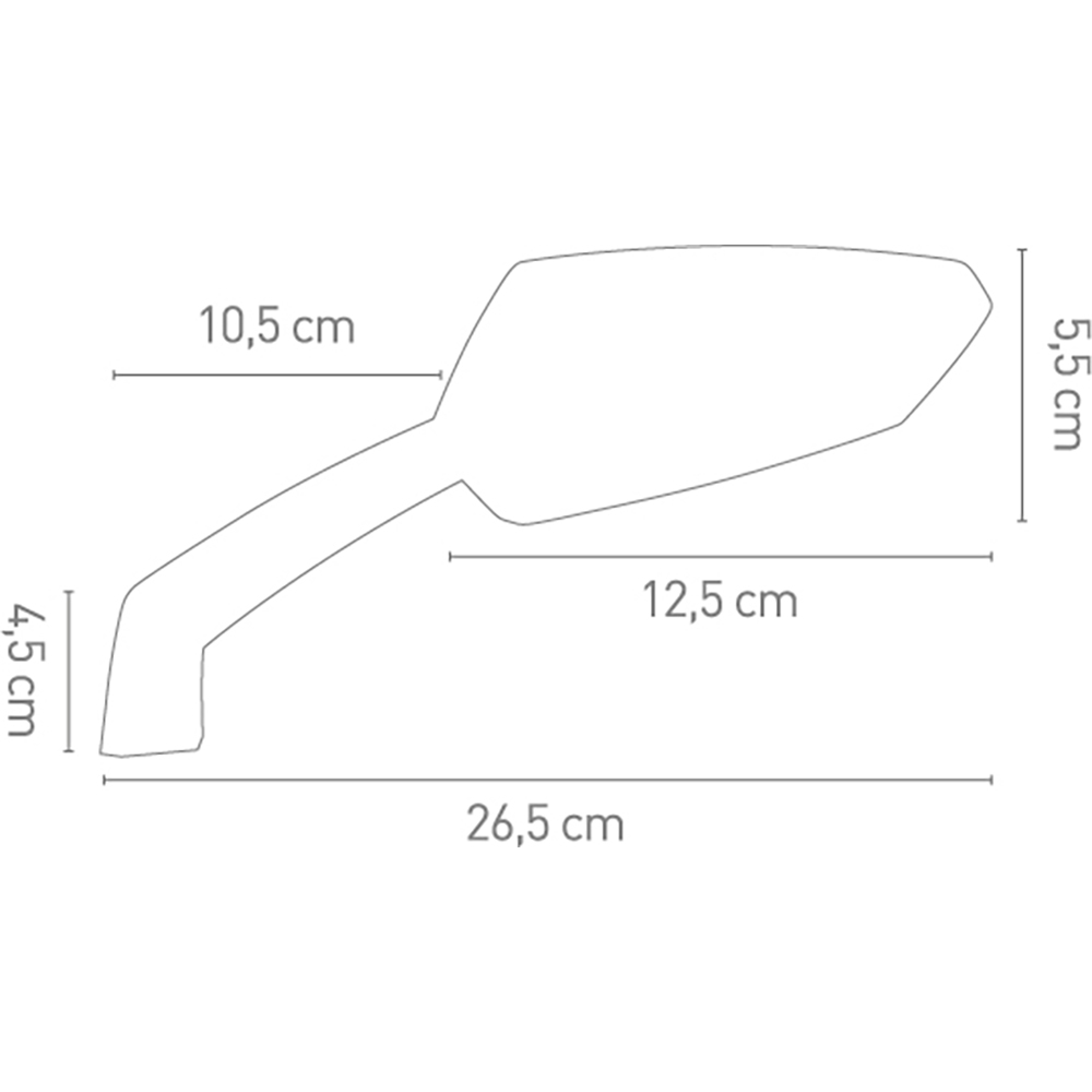 Rétroviseur Twin - Pas de 8 et 10 mm