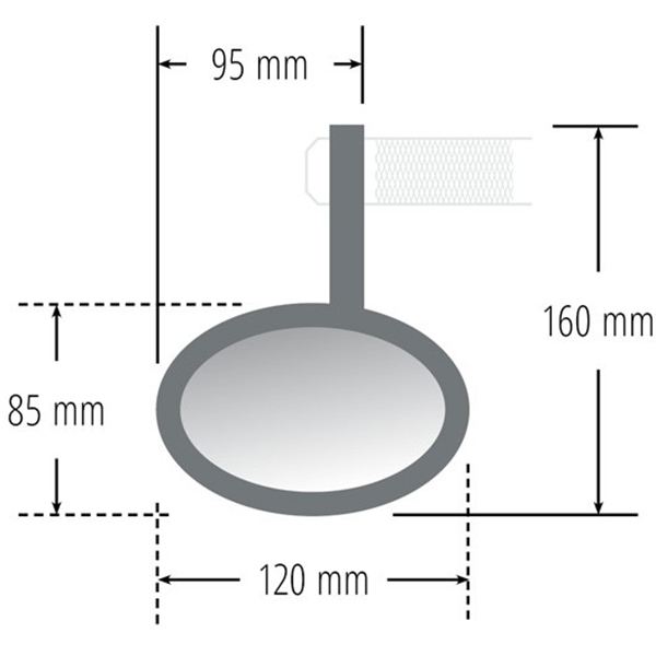 rétroviseur d'embout de guidon ferrara 2 evo noir (homologué)