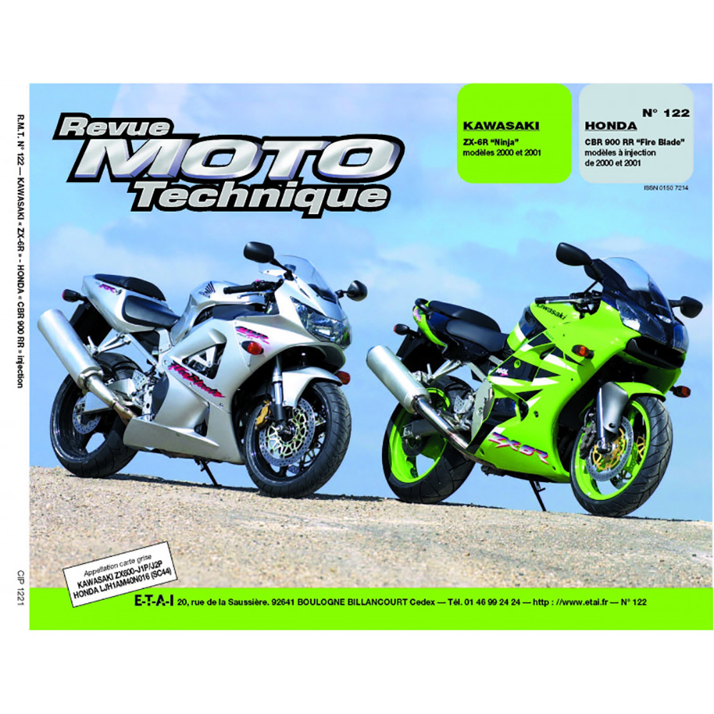 RMT 122.1 KAWASAKI ZX6R (2000 à 2001) et HONDA CBR 900 RR (2000 à 2001)