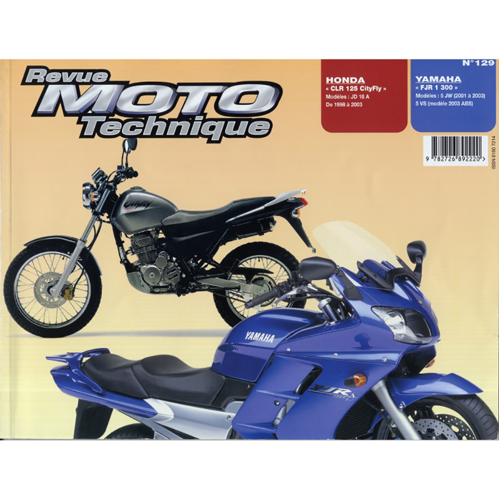 RMT 129.1 HONDA CLR125 CityFly (1998 à 2003) et YAMAHA FJR1300 (2001 à 2003)