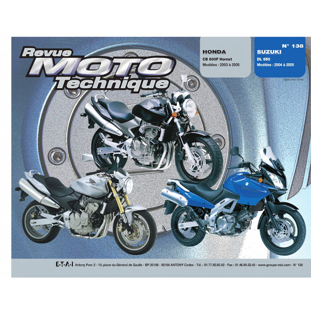 RMT 138.1 HONDA CB600 (2003 à 2005) et SUZUKI DL650 (2004 à 2005)