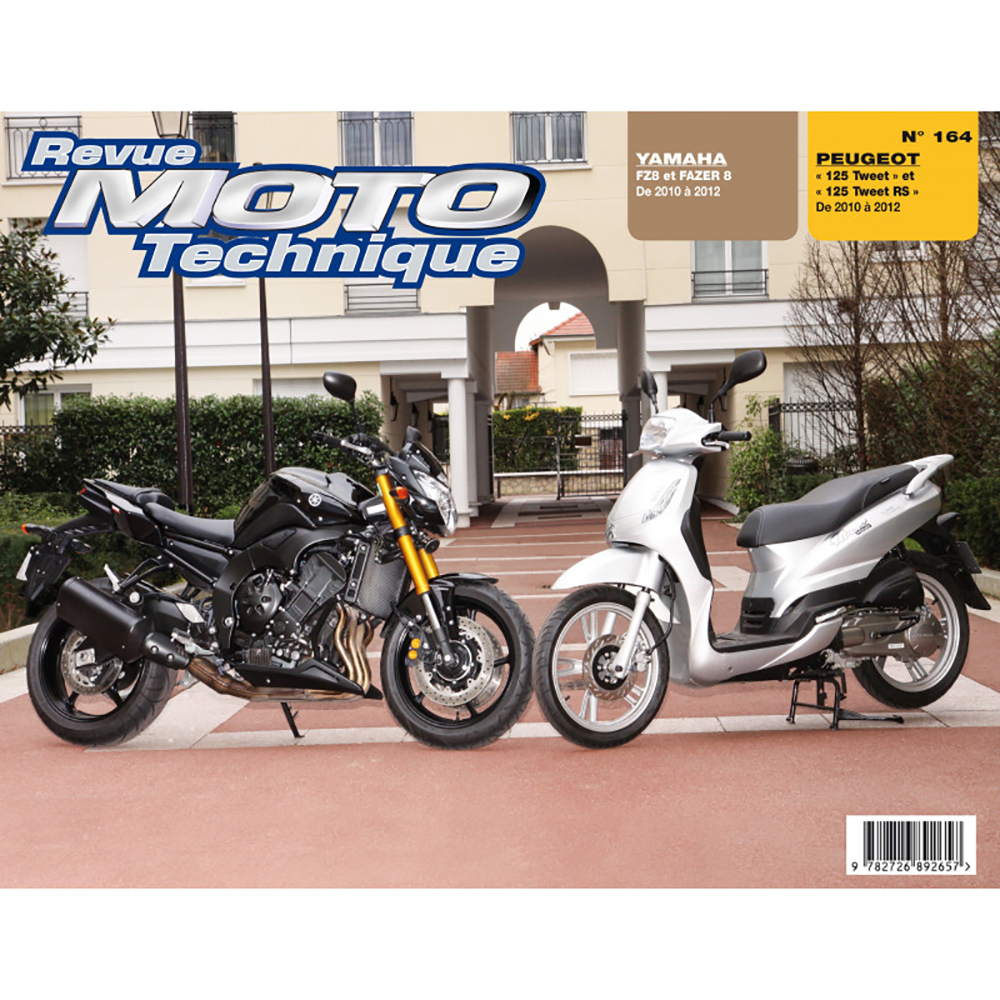 RMT 164 PEUGEOT 125 TWEET (2010 à 2012) et YAMAHA FZ8 (2010 à 2012)