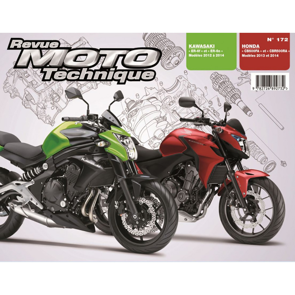 RMT 172 HONDA CB/CBR 500 (2013 à 2014) et KAWASAKI ER-6n/f 650 (2012 à 2014)