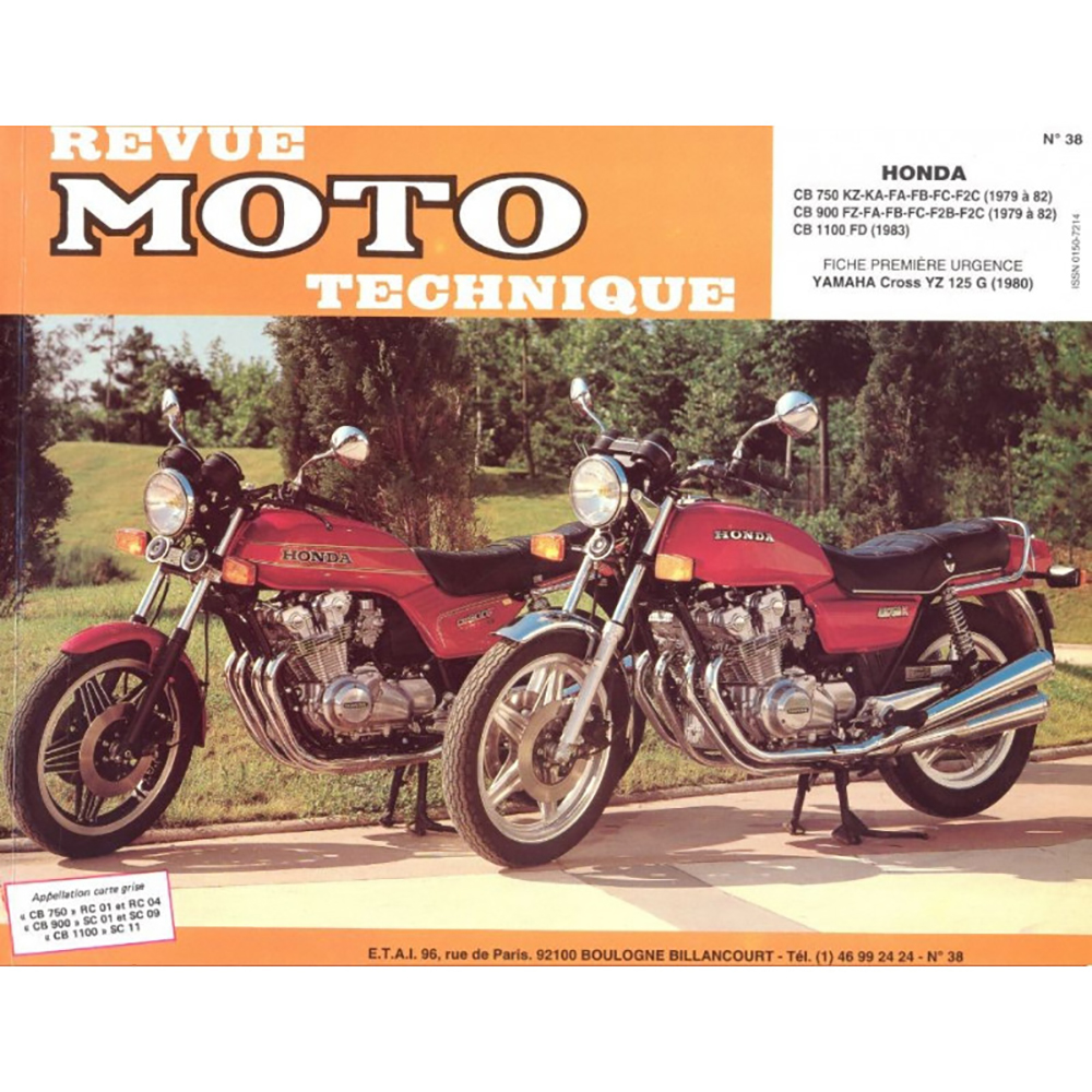 RMT 38 HONDA CB 750 - 900 - 1100 (1979 à 1983)