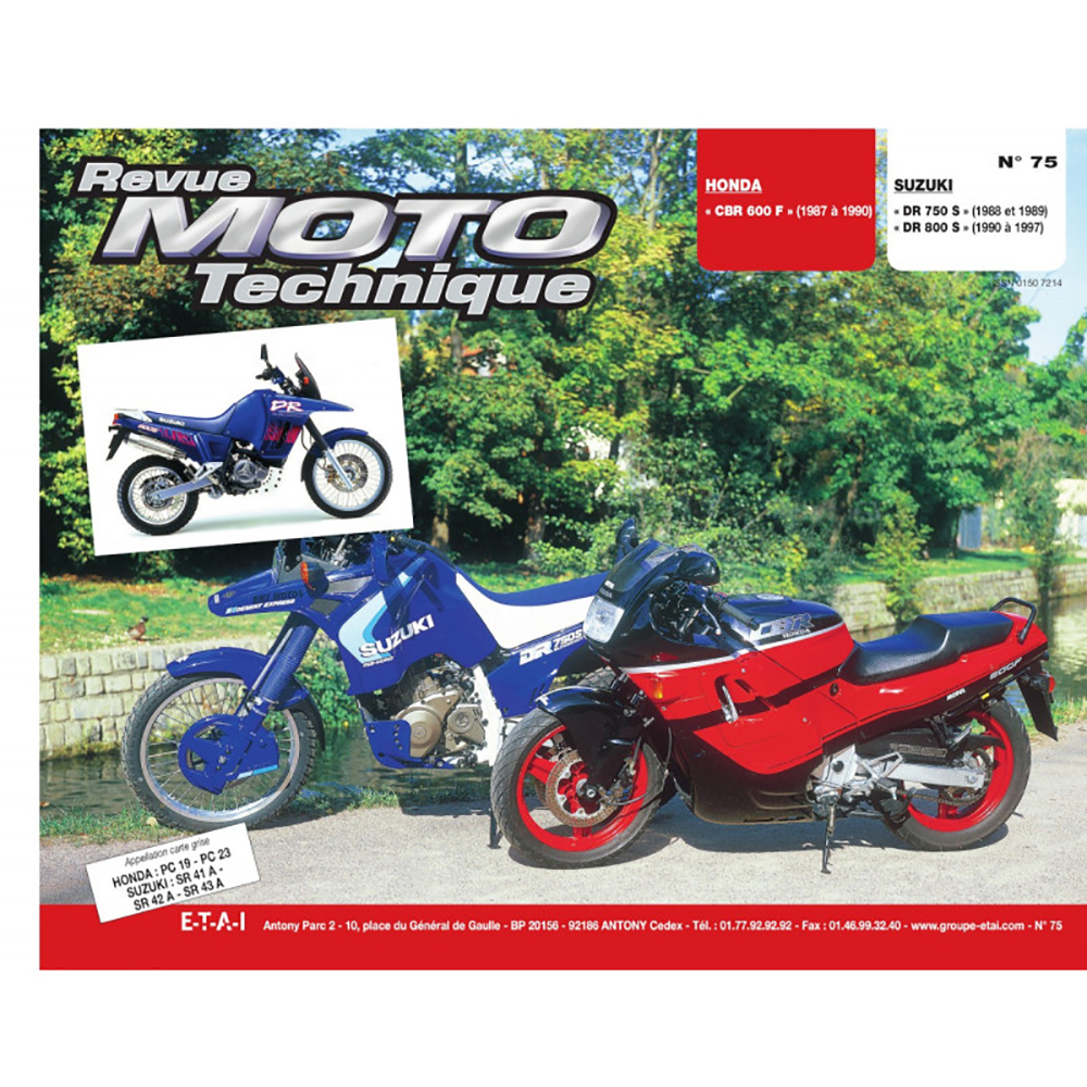 RMT 75.3 SUZUKI 750 - 800 (1988 à 1997) et HONDA CBR 600 (1987 à 1990)