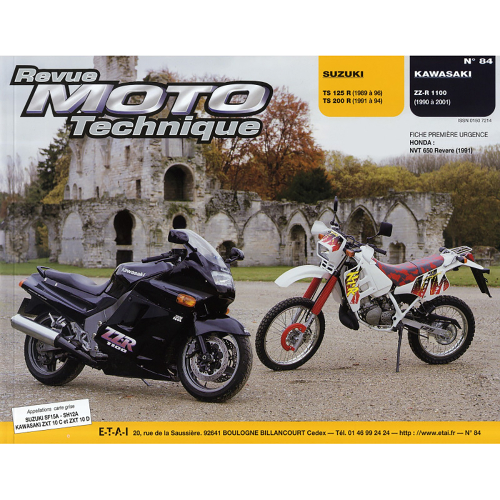 RMT 84.3 SUZUKI TS125R - TS200R (89 à 96) et KAWASAKI ZZ-R 1100 (90 à 2001)