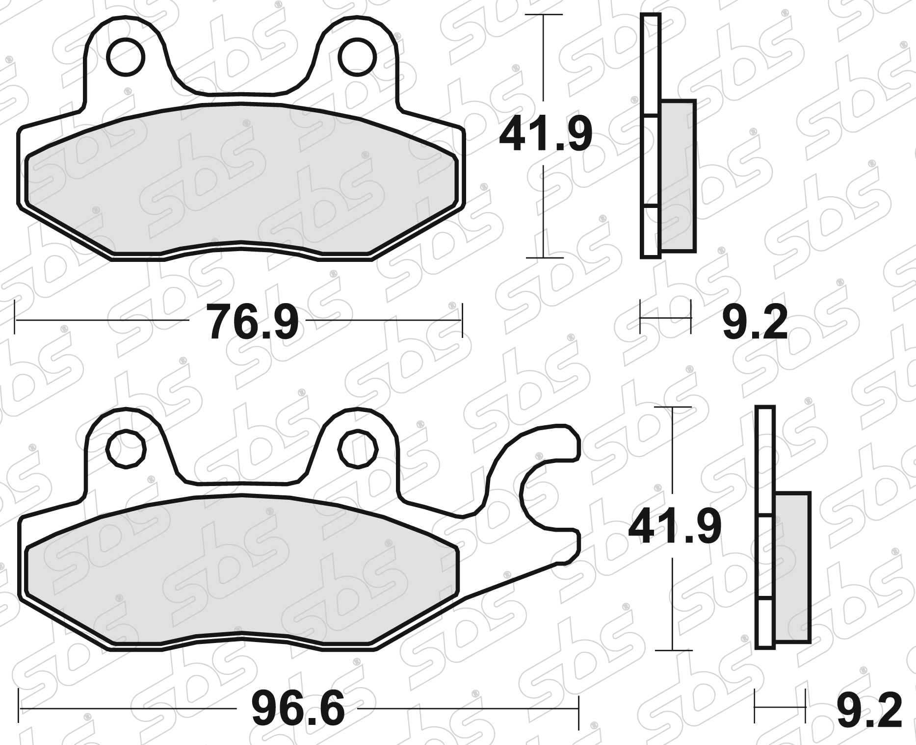 Plaquettes de frein 119 HF