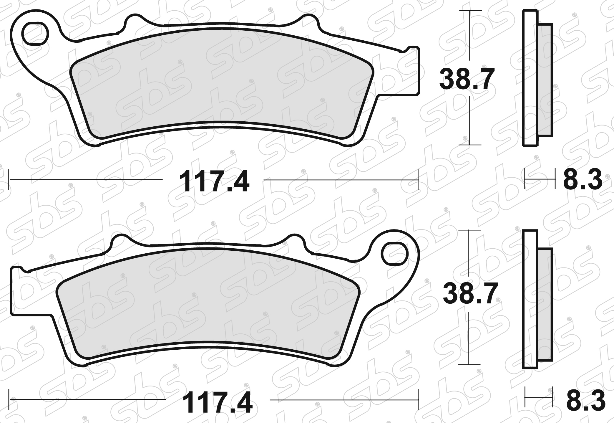 Plaquettes de frein 159 CT