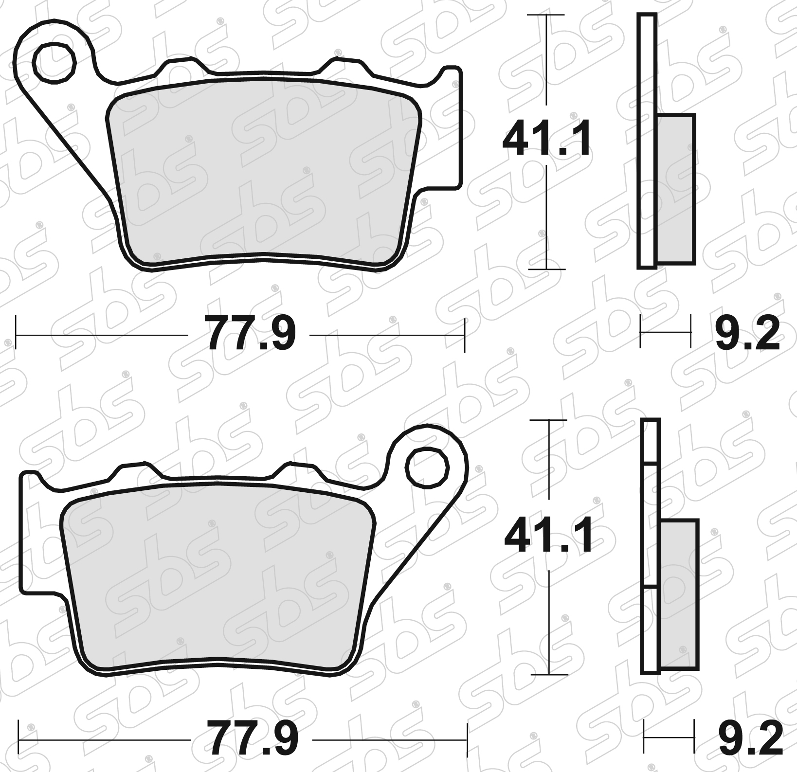 Plaquettes de frein 175 HF