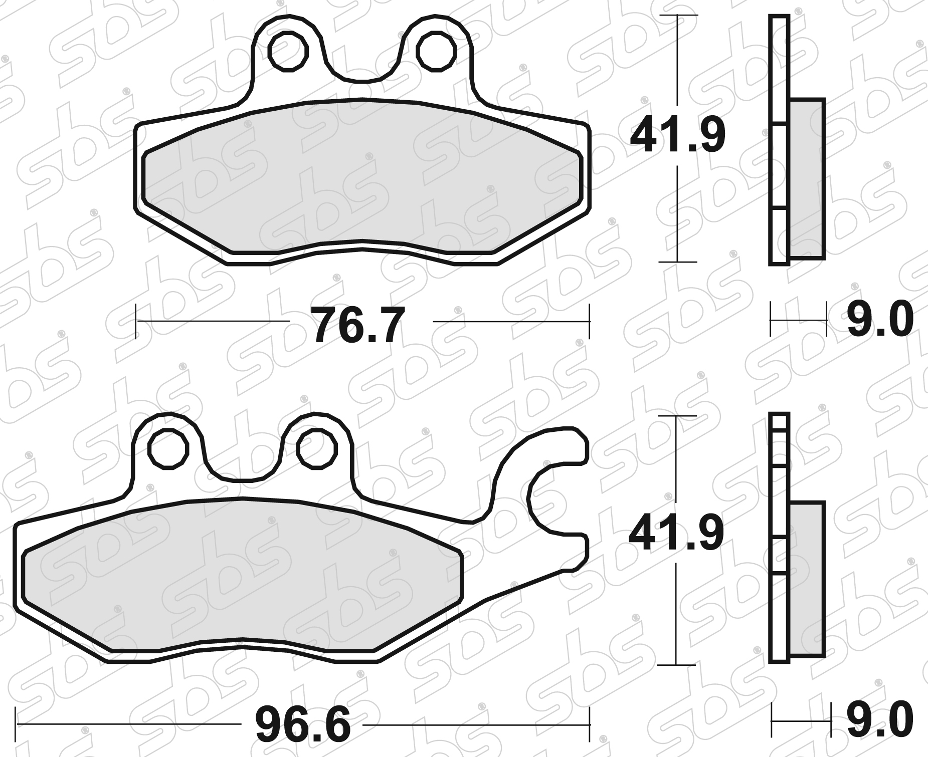 Plaquettes de frein 187 MS