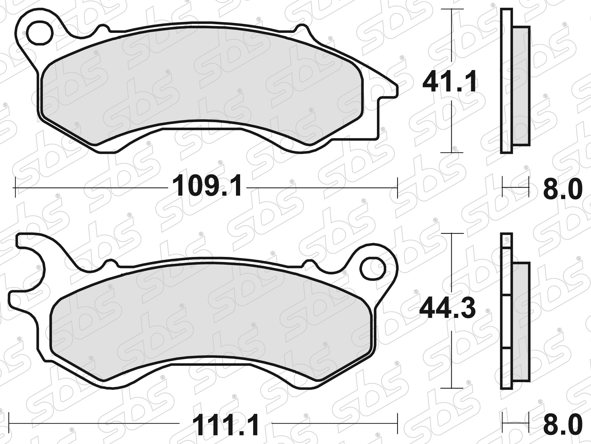 Plaquettes de frein 205 CT