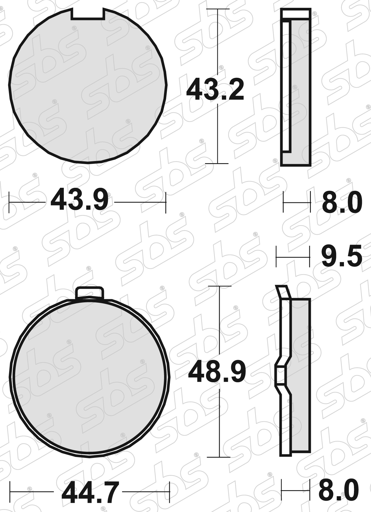 Plaquettes de frein 524 HF